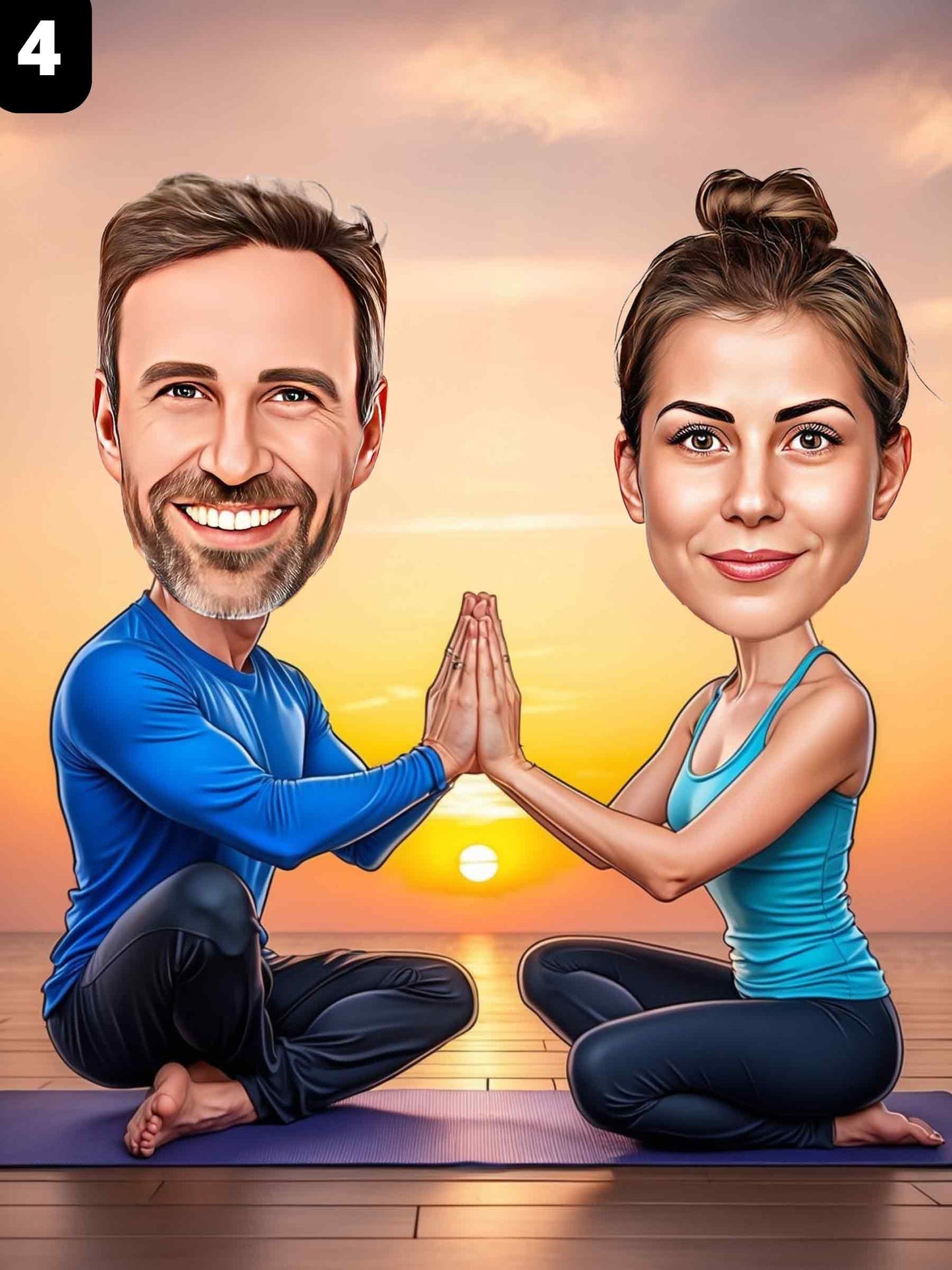 Praticiens de yoga - Couple