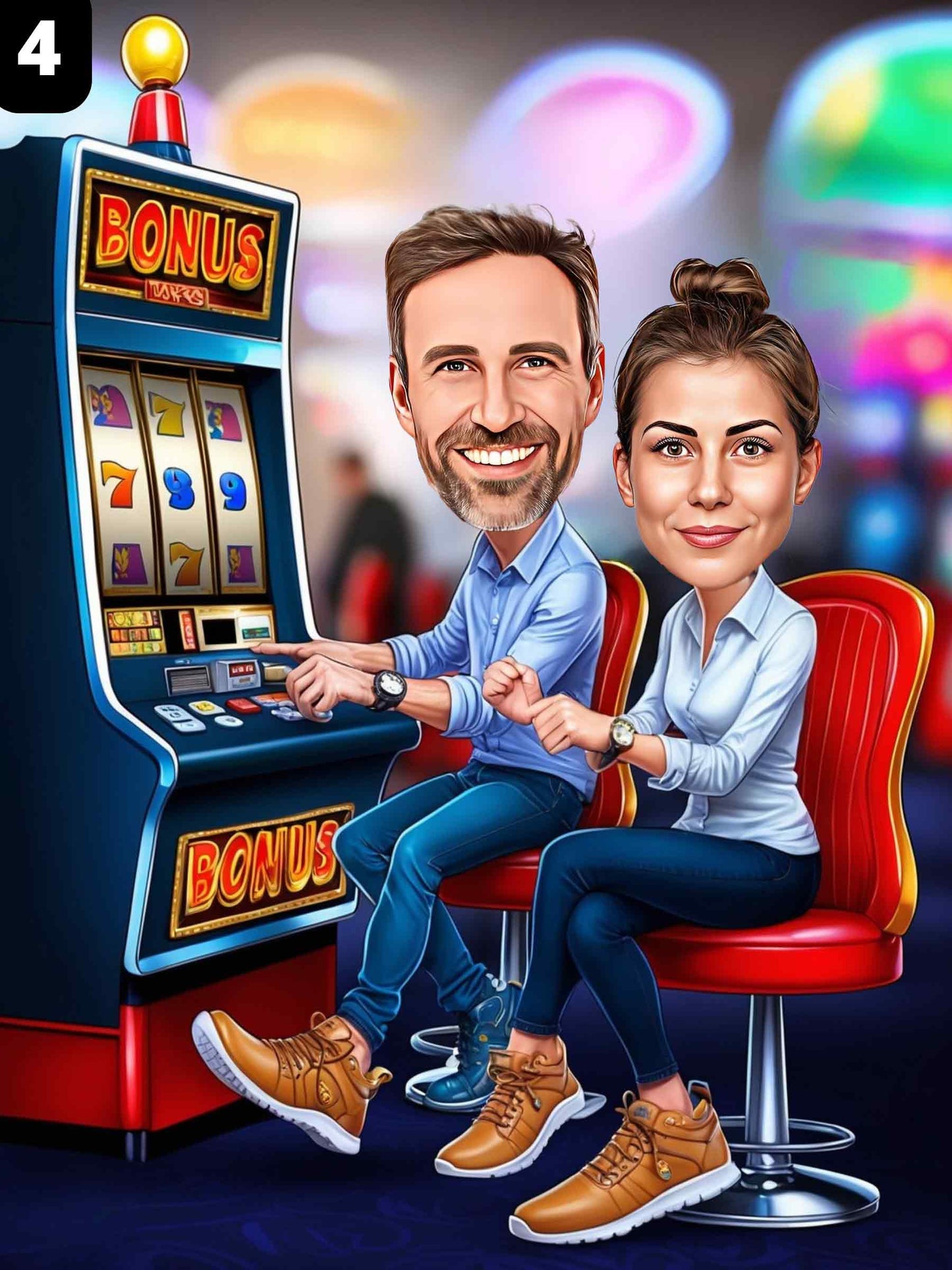 Joueurs de machines à sous - Couple