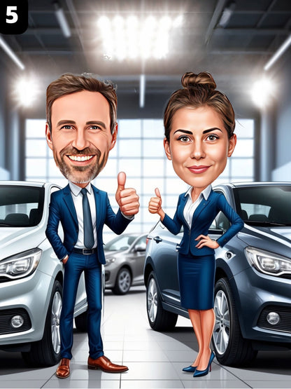 Vendeur de voitures - Couple