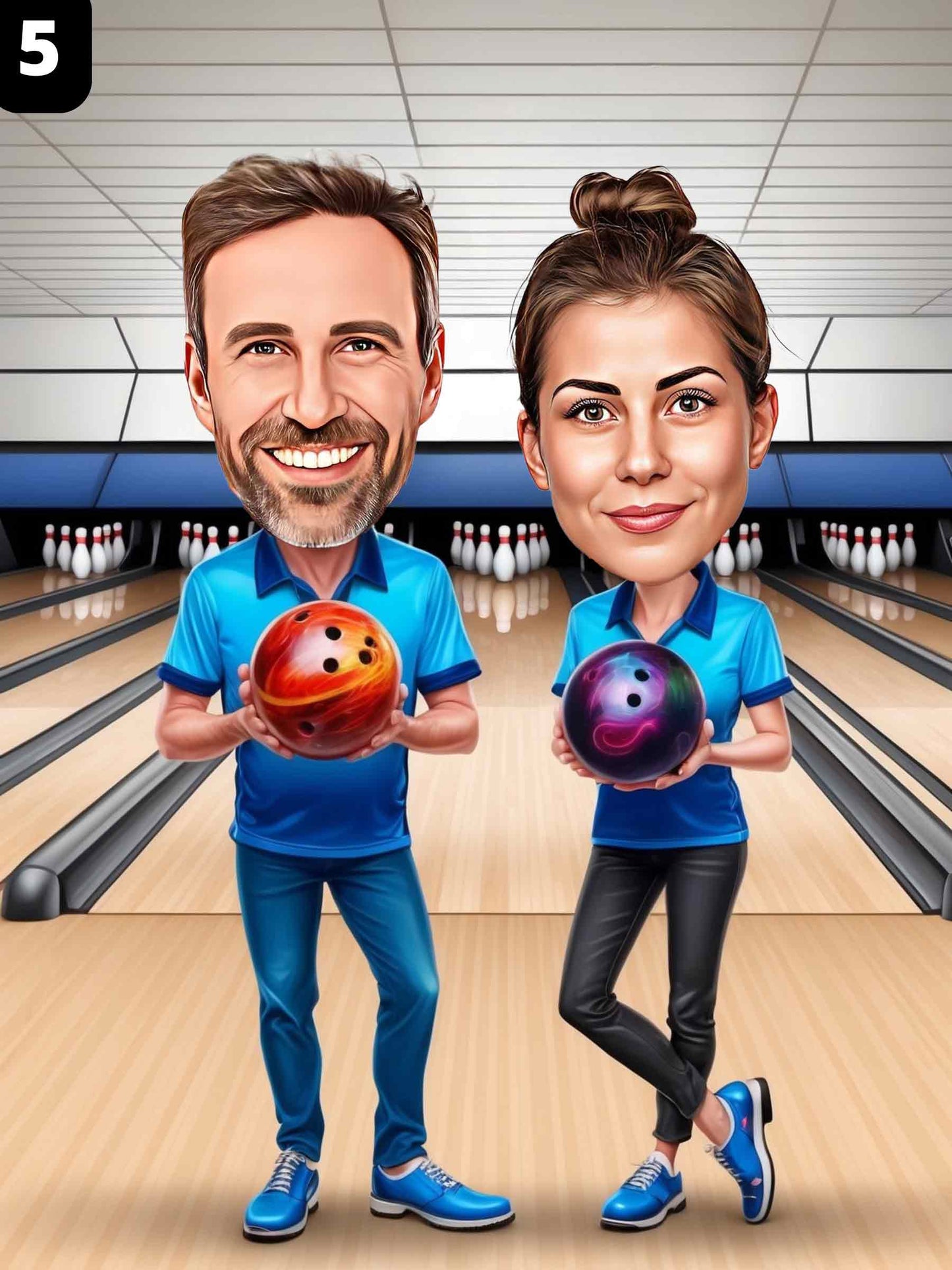 Bowling Player - Couple