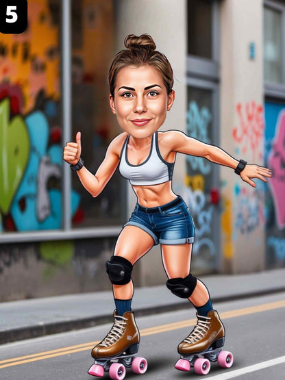 Patineuse à roulettes - Femme