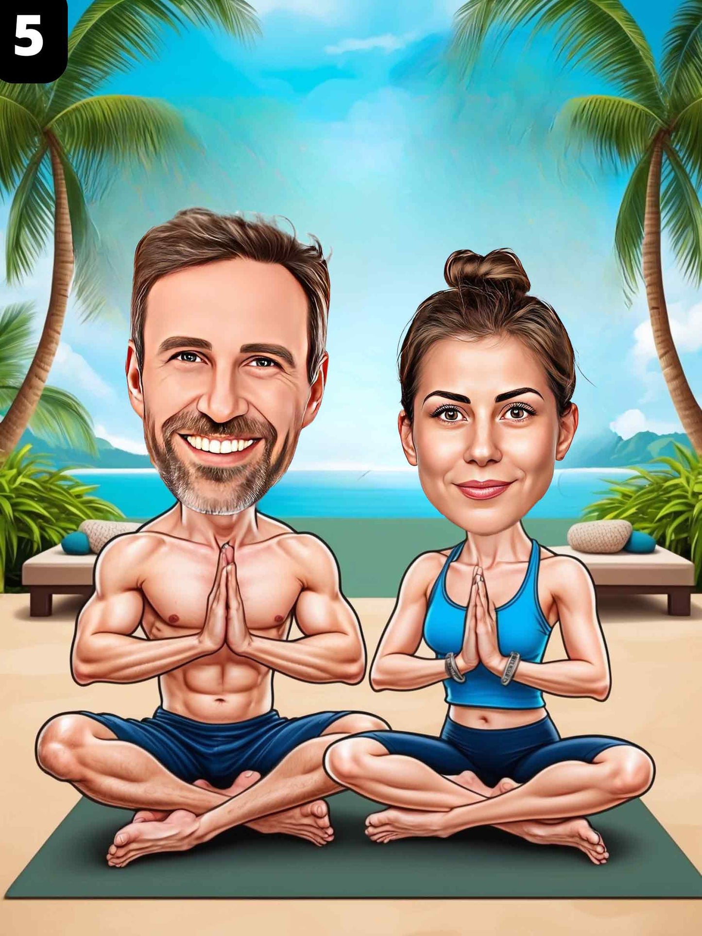 Praticiens de yoga - Couple