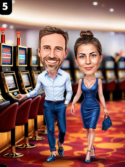 Joueurs de machines à sous - Couple