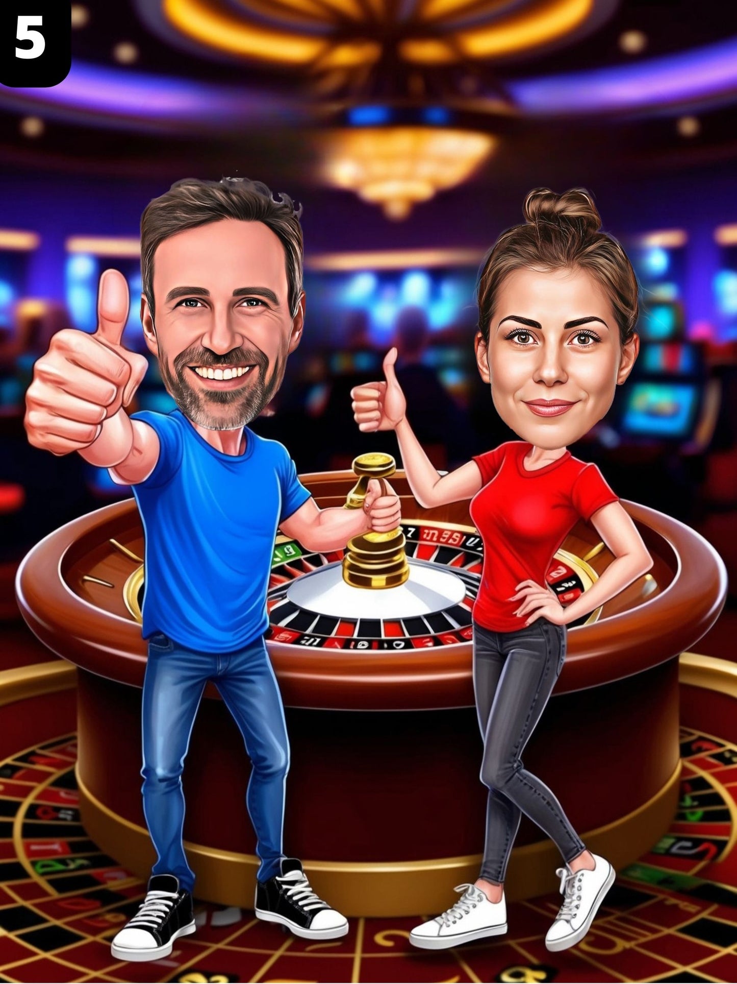 Joueur de roulette - Couple