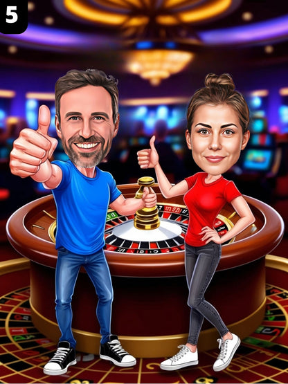 Joueur de roulette - Couple