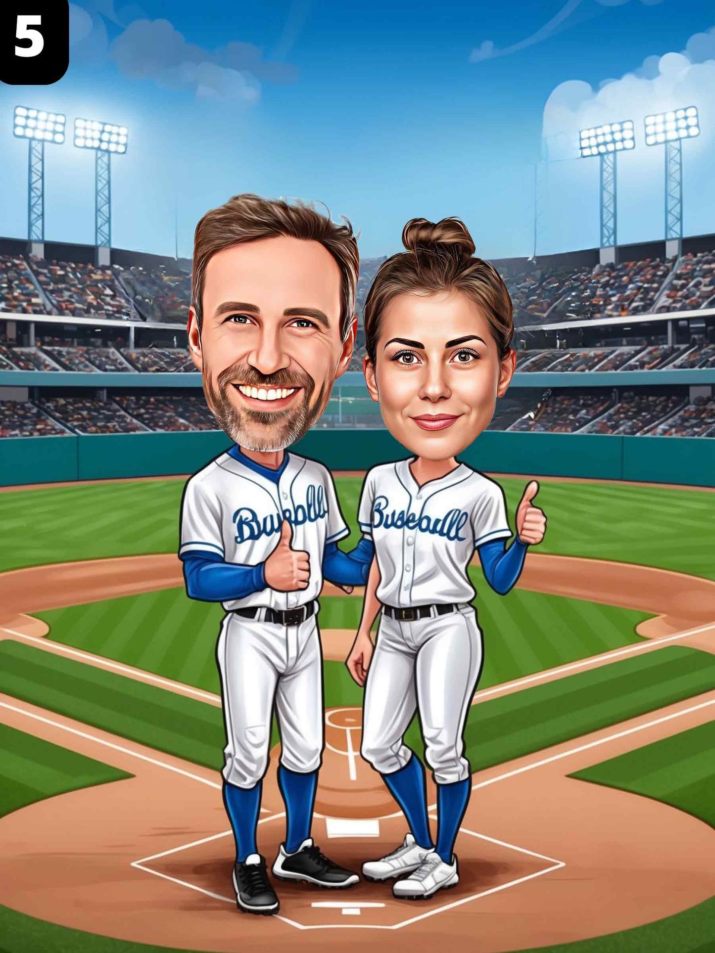 Baseball Players - Couple