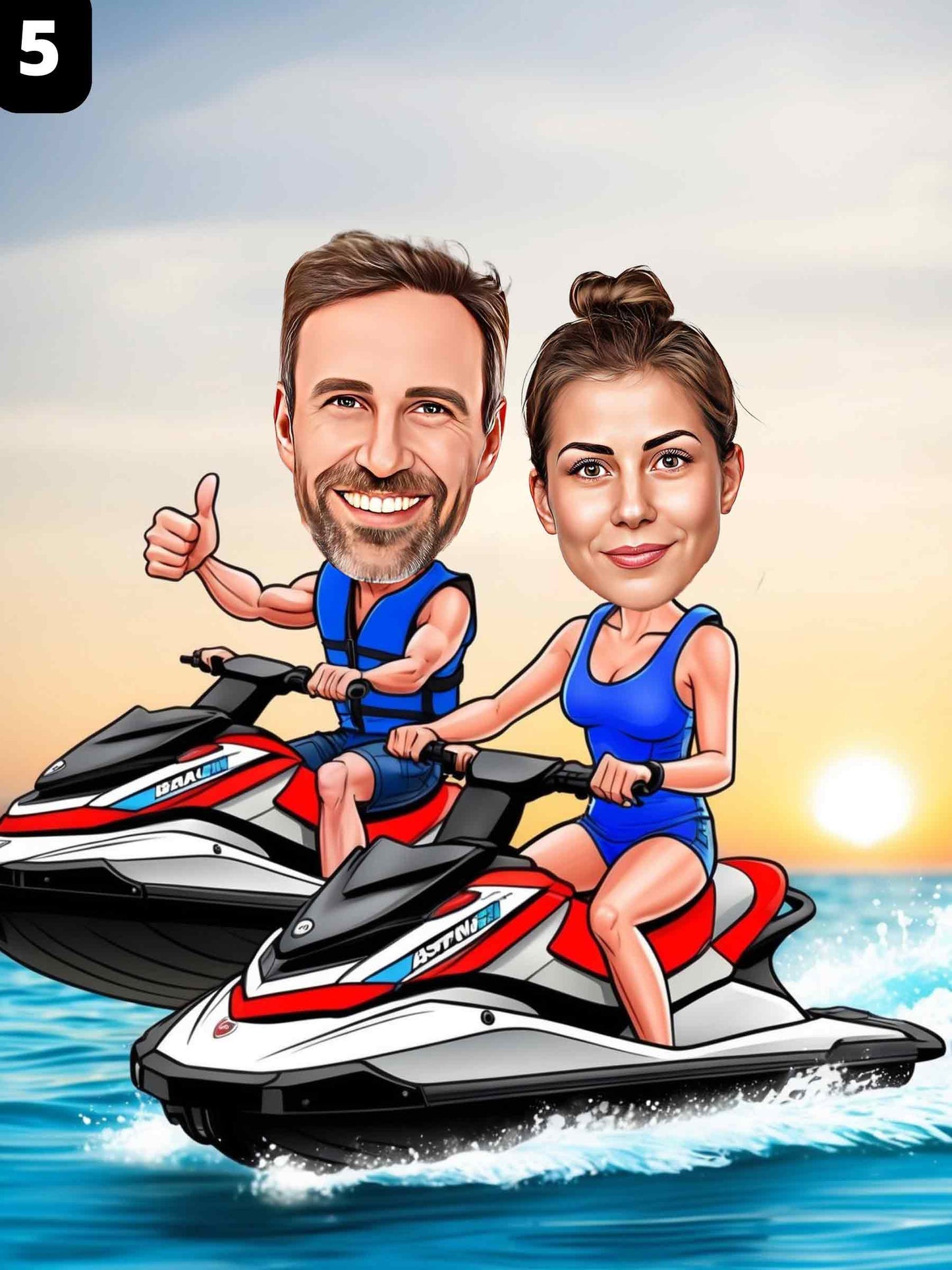 Pilotes de jet ski - Couple