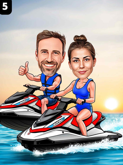 Pilotes de jet ski - Couple