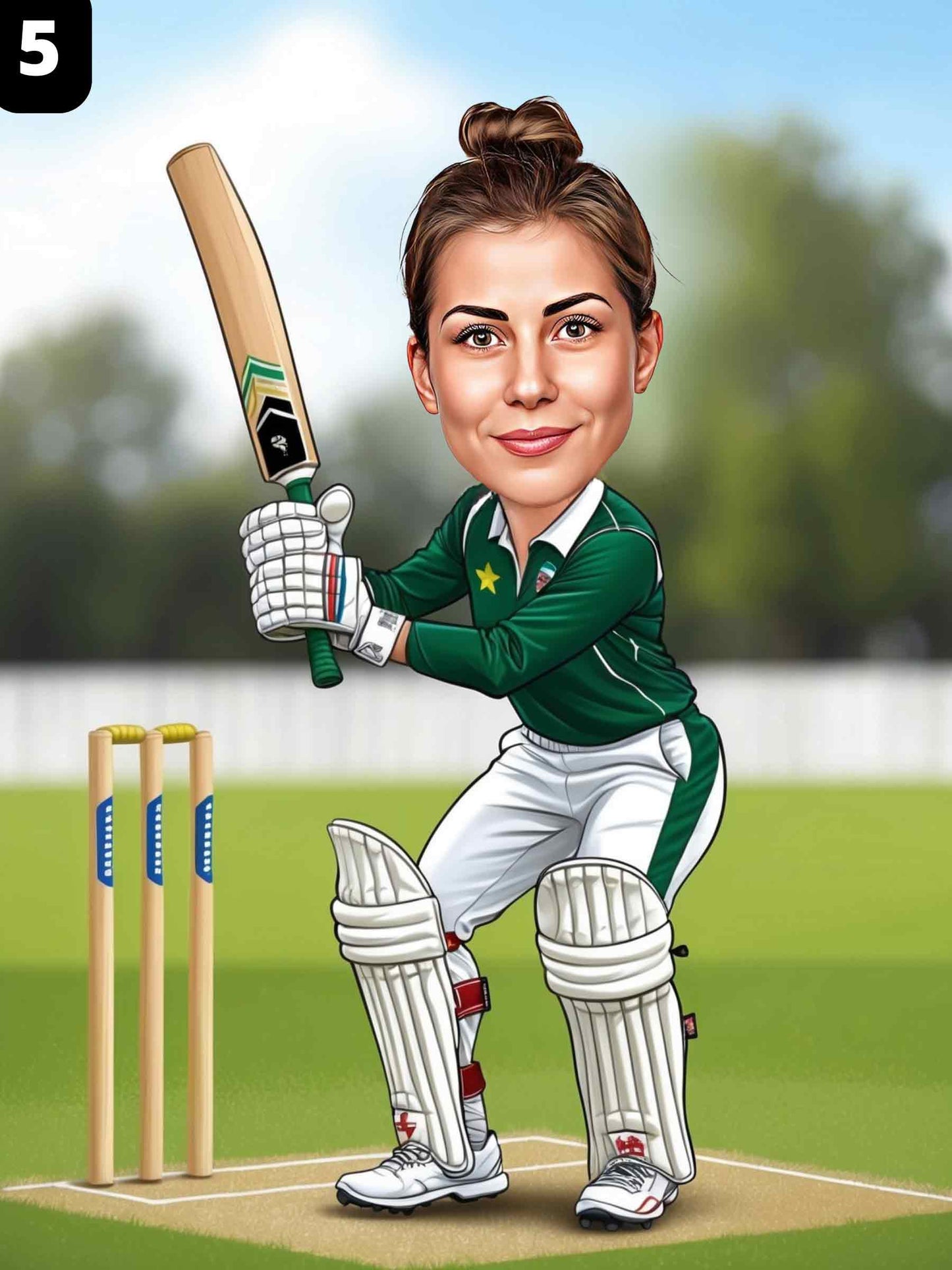 Joueuse de cricket - Femme