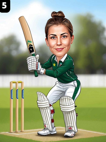 Joueuse de cricket - Femme