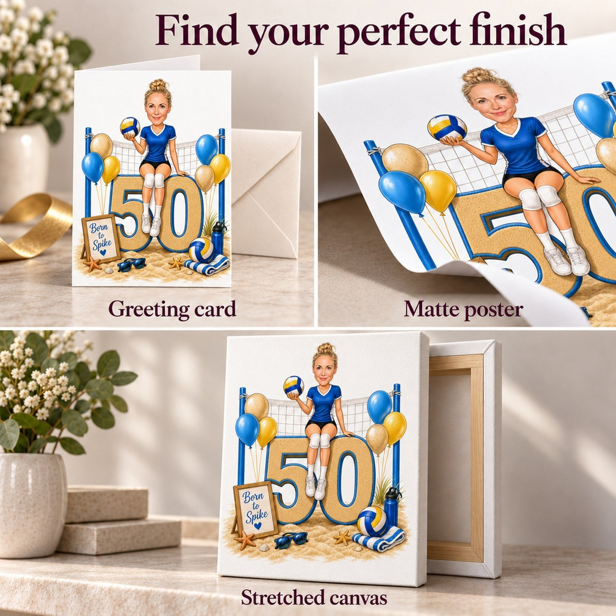 Greeting card, matte poster, and stretched canvas finishes with crisp lines and rich colors.